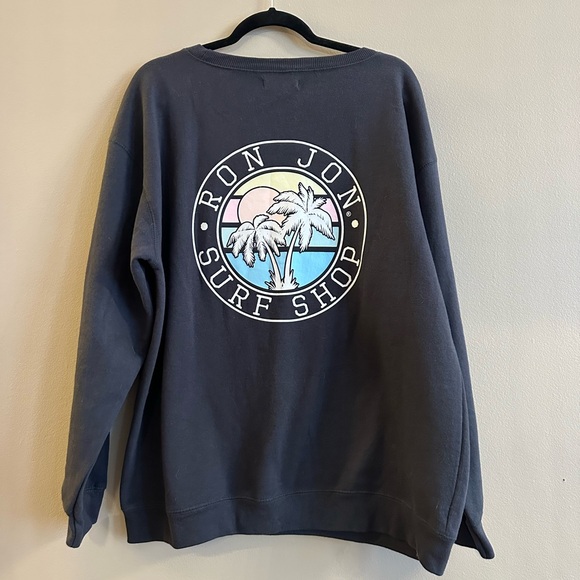 Ron Jon Surf Shop Crew Neck Sweatshirt-Charcoal Gray-Size XL - Picture 2 of 5